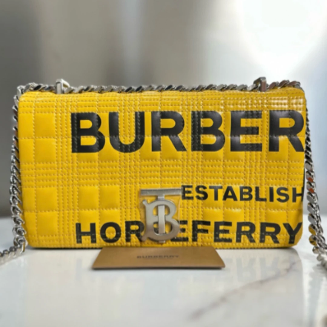 95新 BURBERRY/博柏利 黑色Horseferry单肩包12023910
