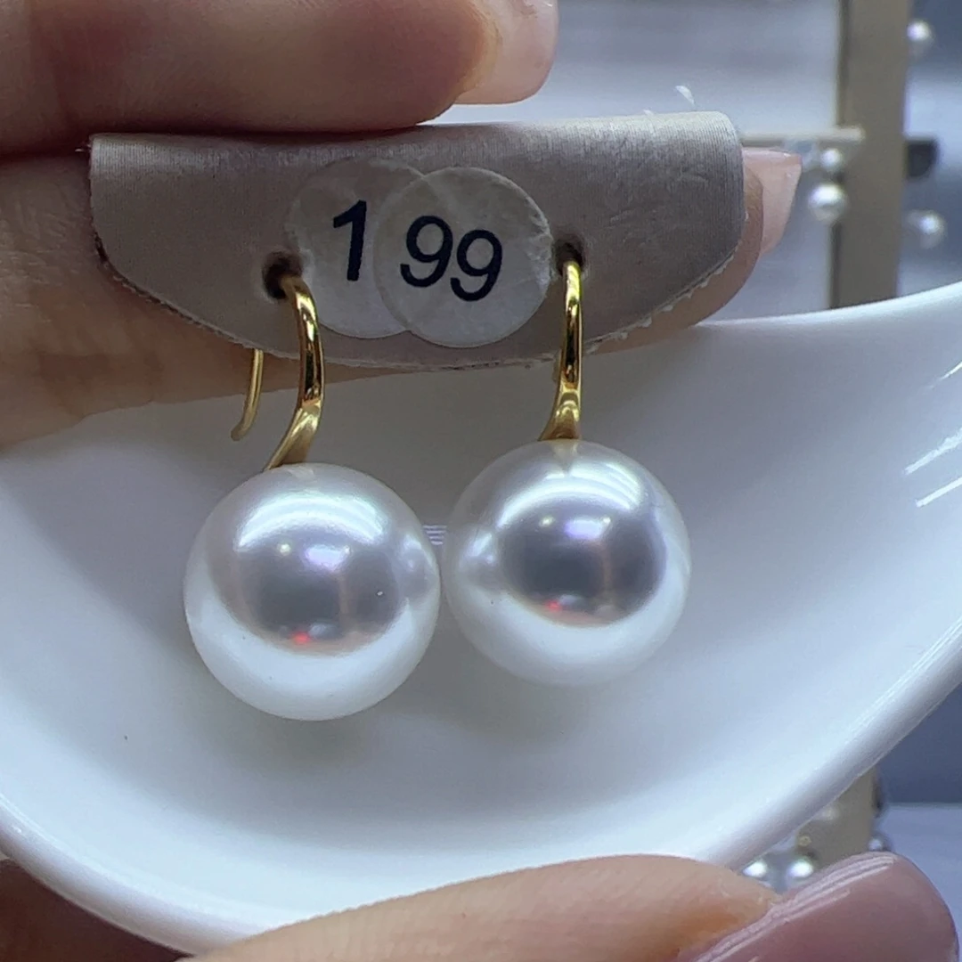 淡水珍珠耳饰18K金镶嵌