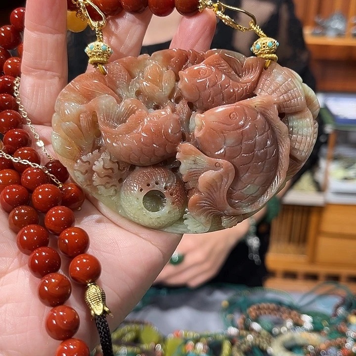 未镶嵌岫玉毛衣链