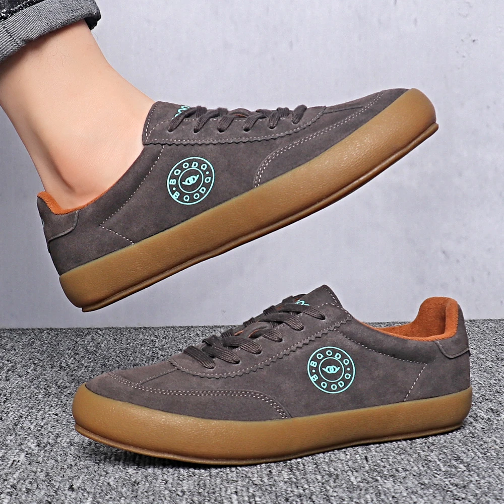 baoda/宝达2025秋季新款男士系带休闲鞋低帮舒适男鞋反绒板鞋#027