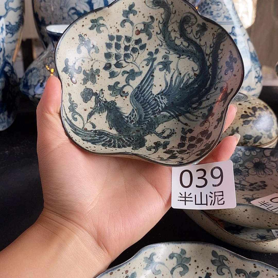 陶手工手绘青花高温陶瓷