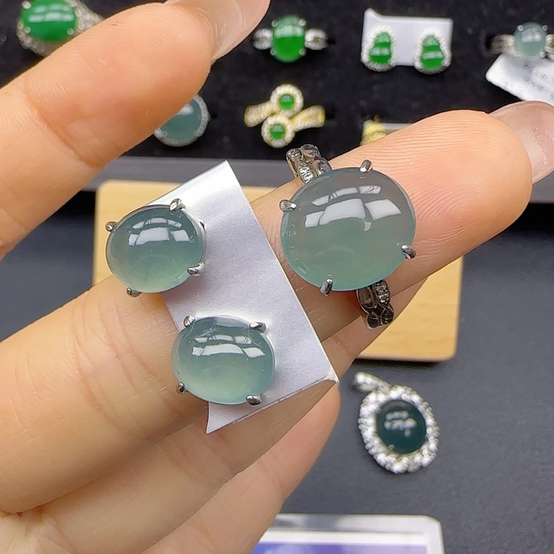 银S925镶嵌戒指翡翠