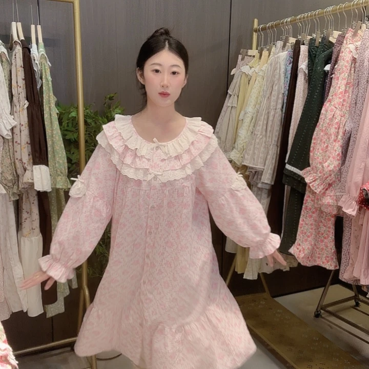 棉韩国 ULLALA 睡裙 25105