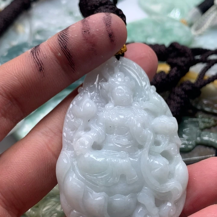 颈饰未镶嵌翡翠保真天然a货翡翠