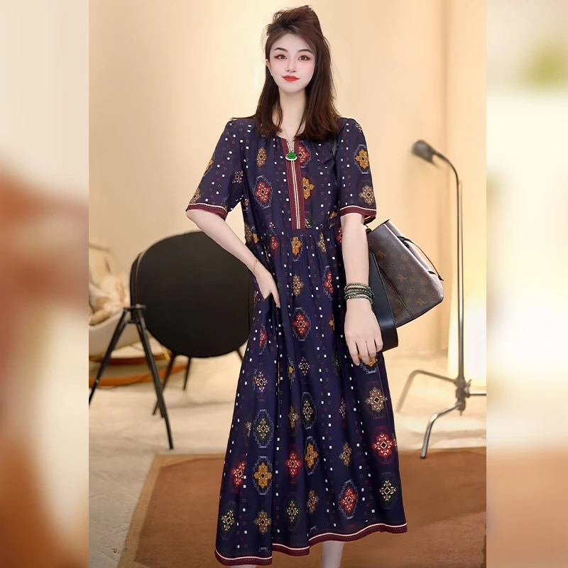 【Linda姐高端线】新款法式复古轻奢气质显瘦连衣裙AA5LYH0529