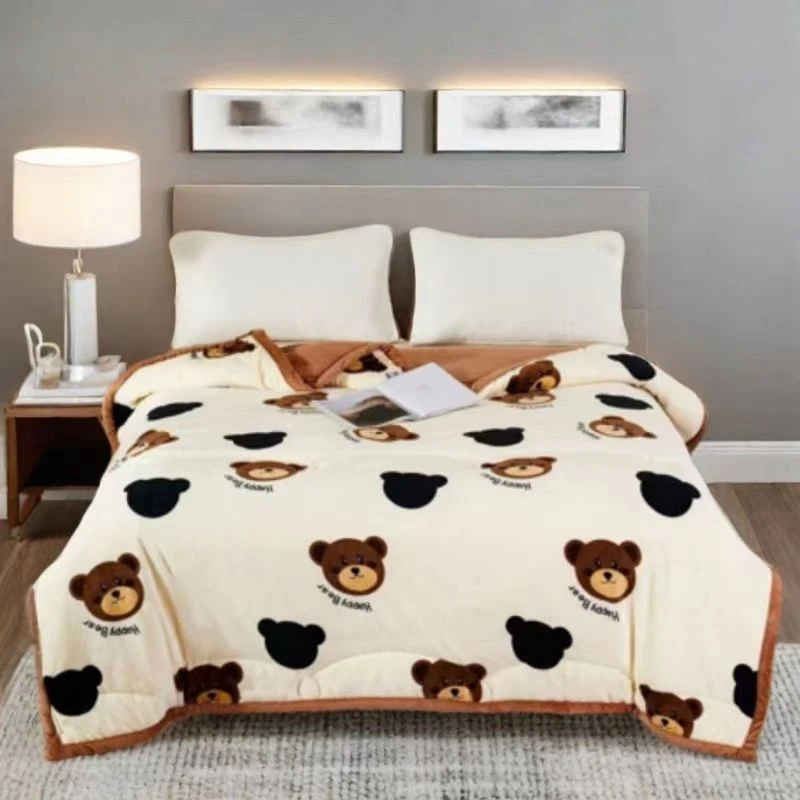 免费试睡15天)牛奶绒双面绒被单人学生宿舍四季款绒被子aa