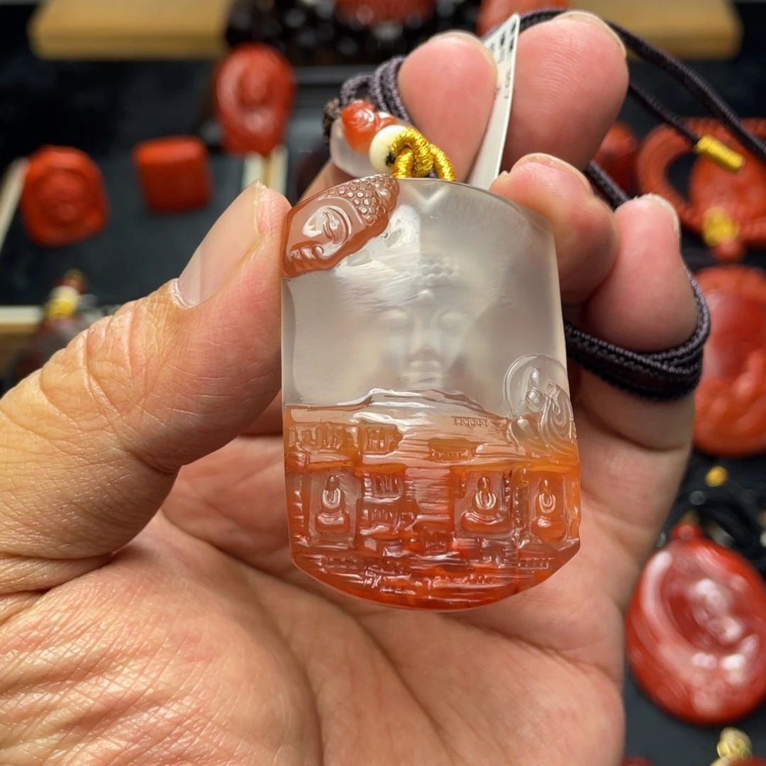 南红玛瑙未镶嵌吊坠