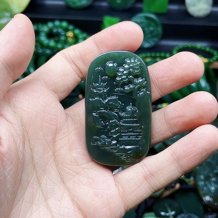 和田玉未镶嵌挂件