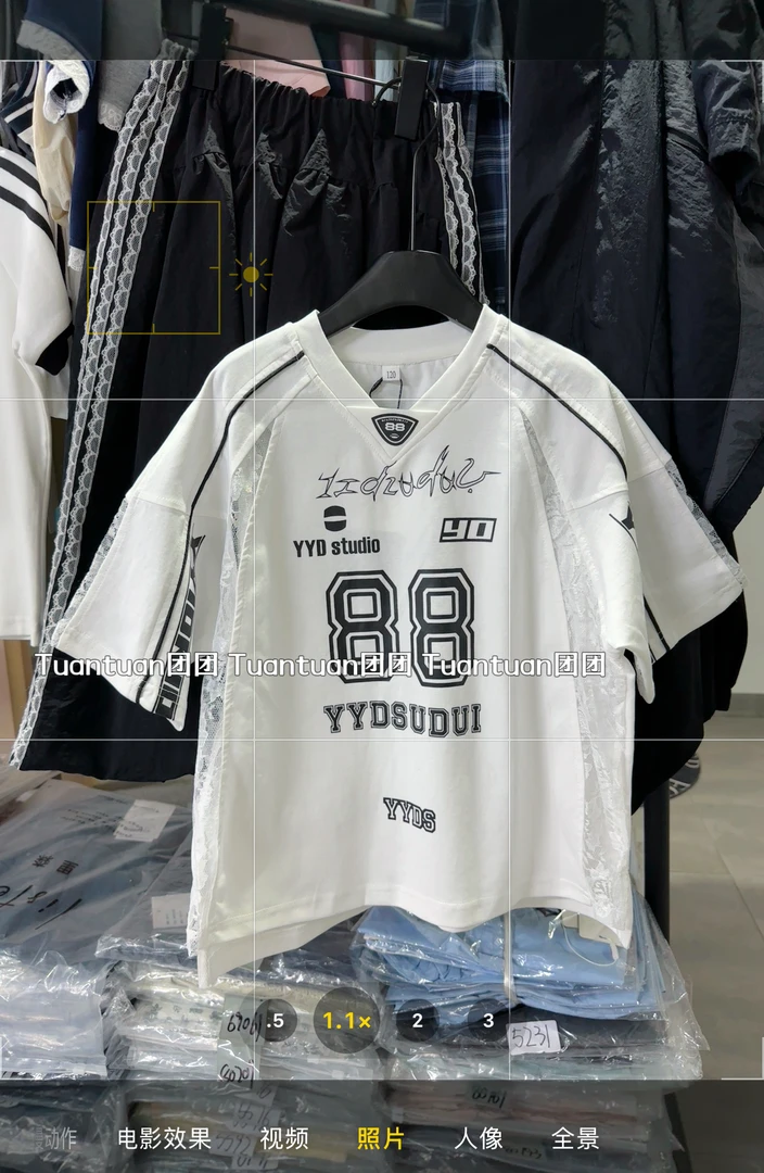 TUANTUAN 2025 街头风美式运动短袖