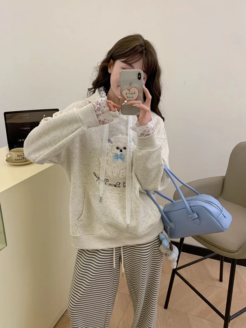 【号码650~699】C春款东大门韩订重工刺绣休闲卫衣