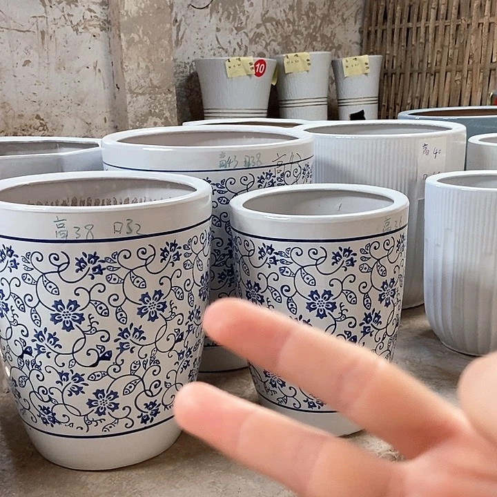 高温烧制青花一套