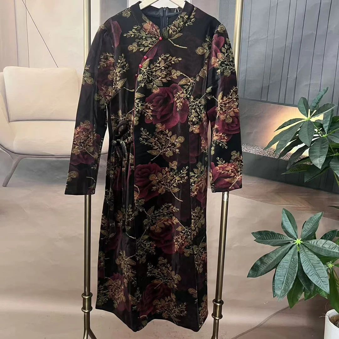 K246-K百搭时尚极简风不显胸连衣裙遮屁优雅舒