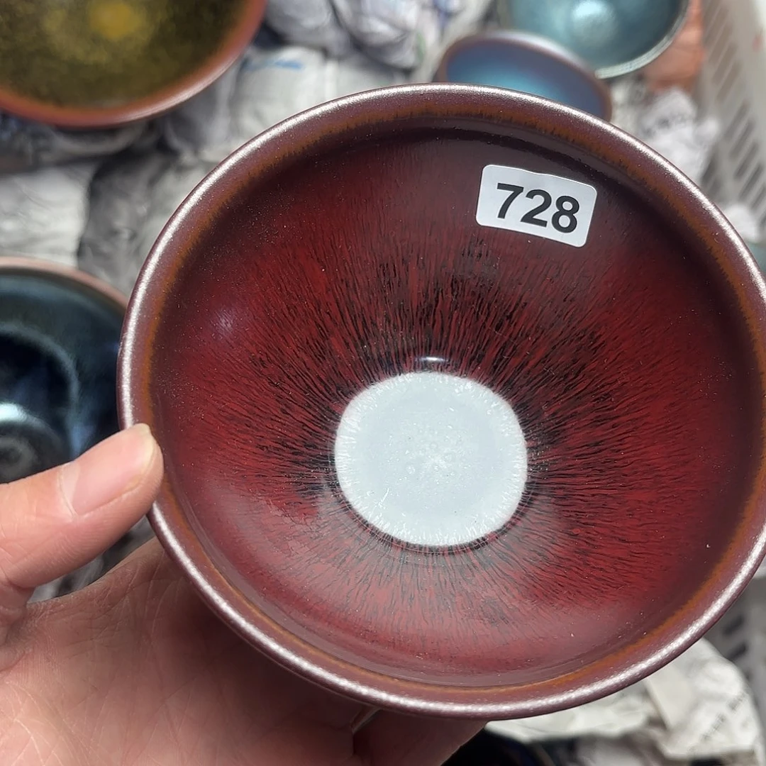 茶盏能*滴建盏主人杯一只微瑕