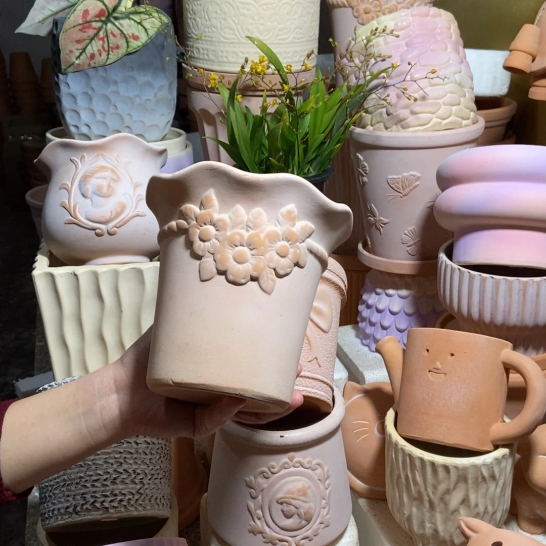 15×15雾化花边花束 粗陶1个