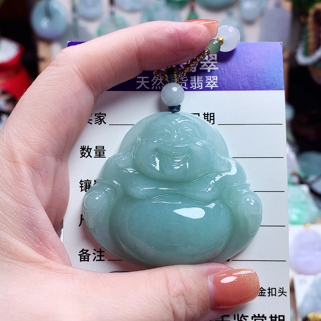翡翠未镶嵌颈饰佛公11
