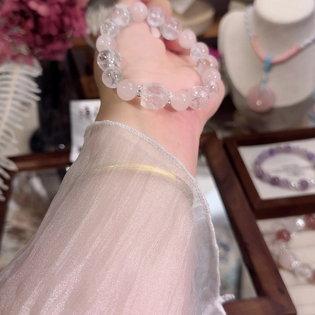 水晶手链合金天然水晶手串