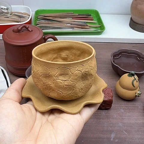 相***晚段泥茶案全手工主人杯