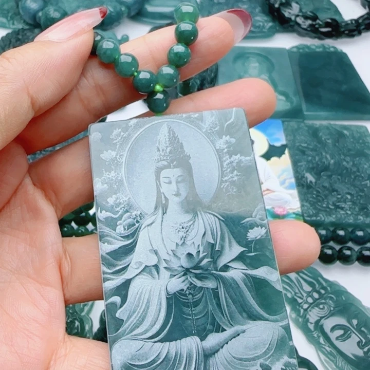 翡翠未镶嵌颈饰多样性发货天然A货翡翠