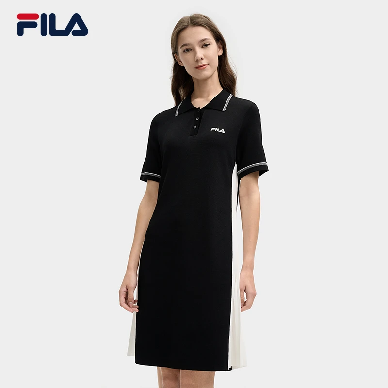 Fila摩登连衣裙斐乐夏女【遮肉显瘦】户外复古运动连衣裙F11W518305