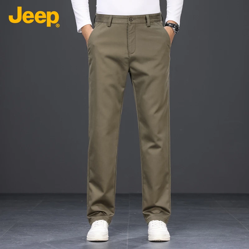 JEEP/吉普秋冬男休闲宽松直筒裤百搭日常舒适轻商长裤P743MWP527