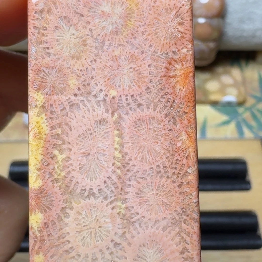 硅化玉红粉太阳花，有闪闪未镶嵌