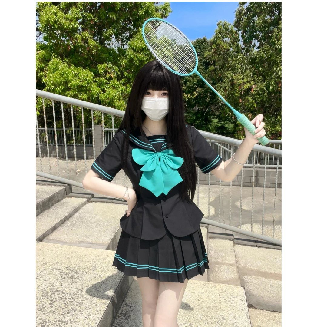 【收腰水手服】夏季紫色护士25猫禾鱼新款套装女装服装制服性感jk