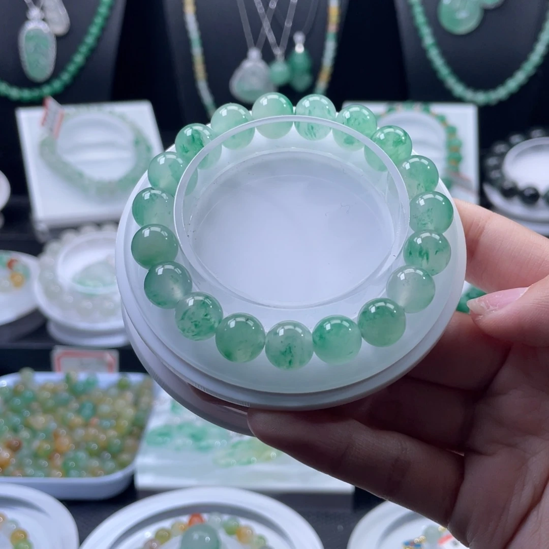 石英质玉（非洲翠）未镶嵌手串