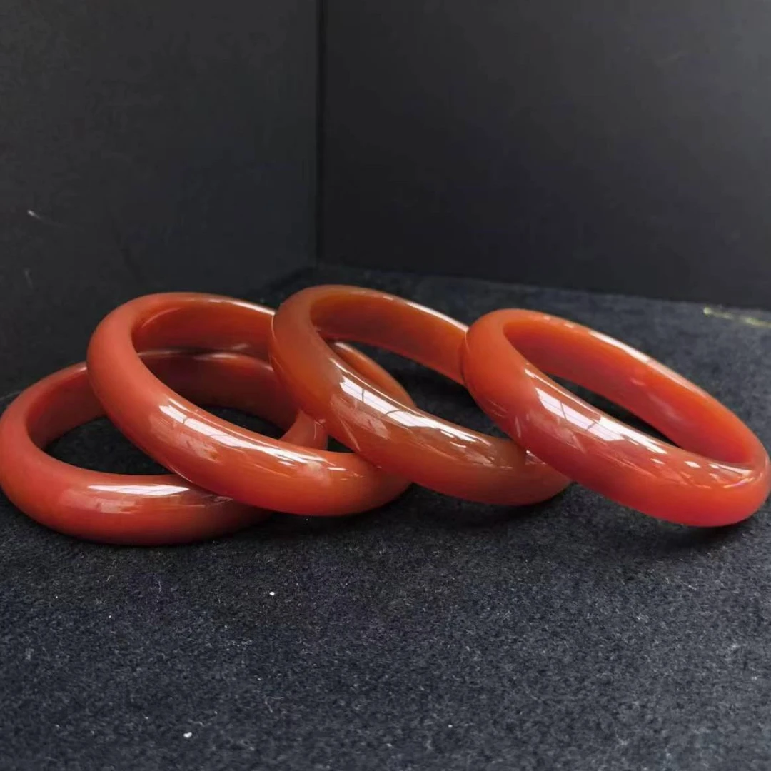 S686【福嘟嘟】沁血牛黄宝红玛瑙手镯-多样性只发一件（圈口53-65）