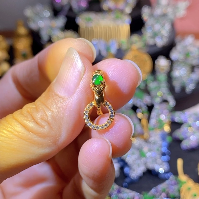 【闪购商品】银S925镶嵌挂件翡翠