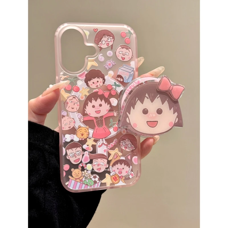 适用苹果iphone16promax可爱女孩15pro磁吸14pro支架13卡通手机壳