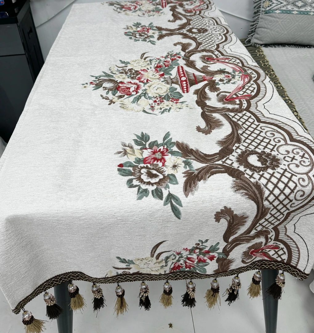 内径65*170雪尼尔双开门冰箱巾斗柜鞋柜万能盖巾吊穗随机