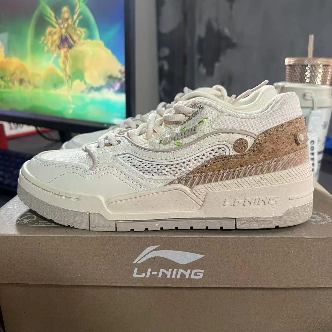 《B品以直播展示为准》底脏发黄-李宁女子休闲运动鞋AGCT068-1