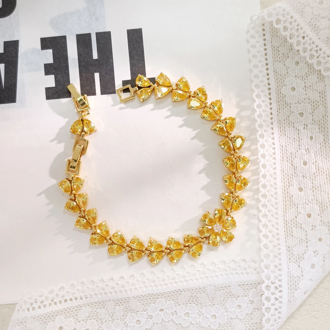 铜合金合成锆石手链 KDMX-51074 手链欧美时尚精致简约大方