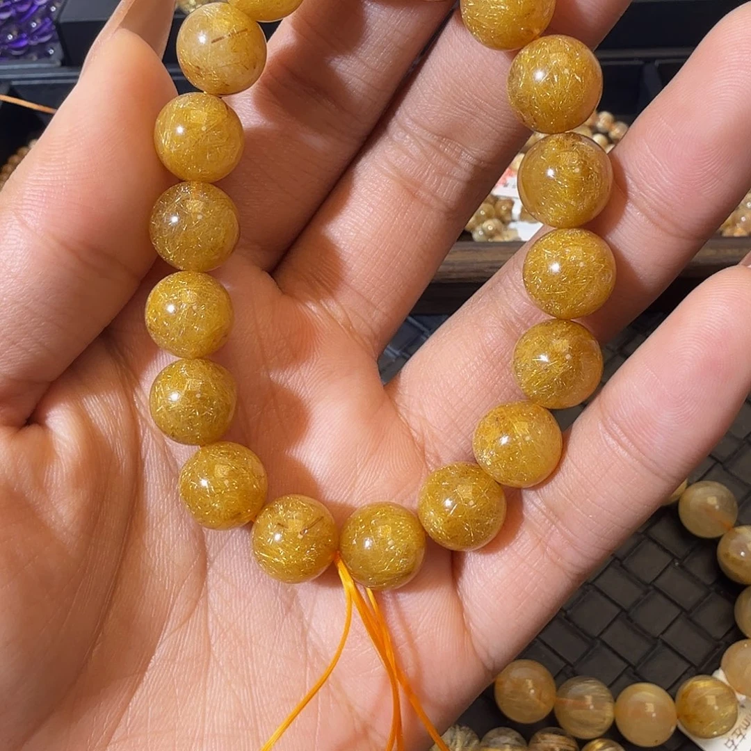 郑***…发晶手链未镶嵌天然金发晶