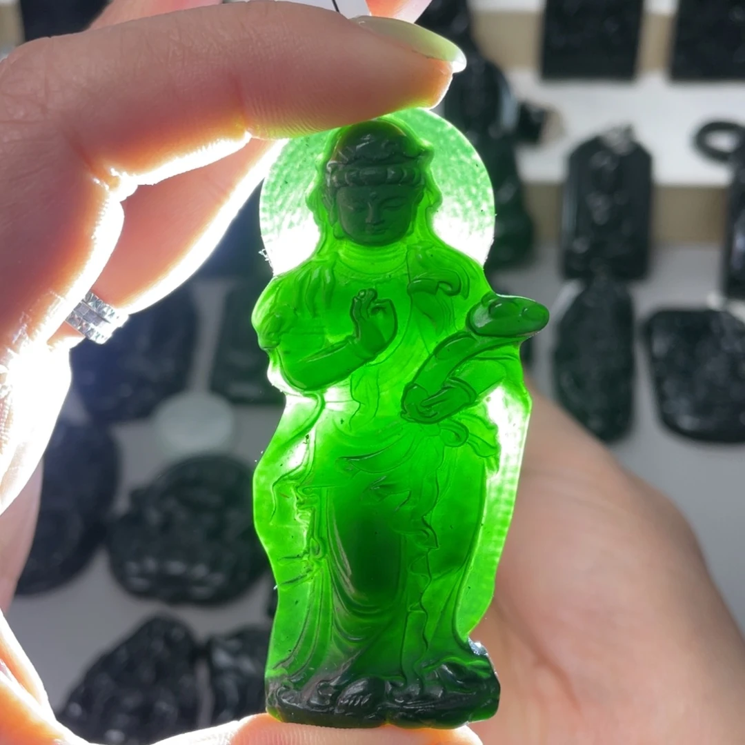 蛇纹石玉未镶嵌吊坠