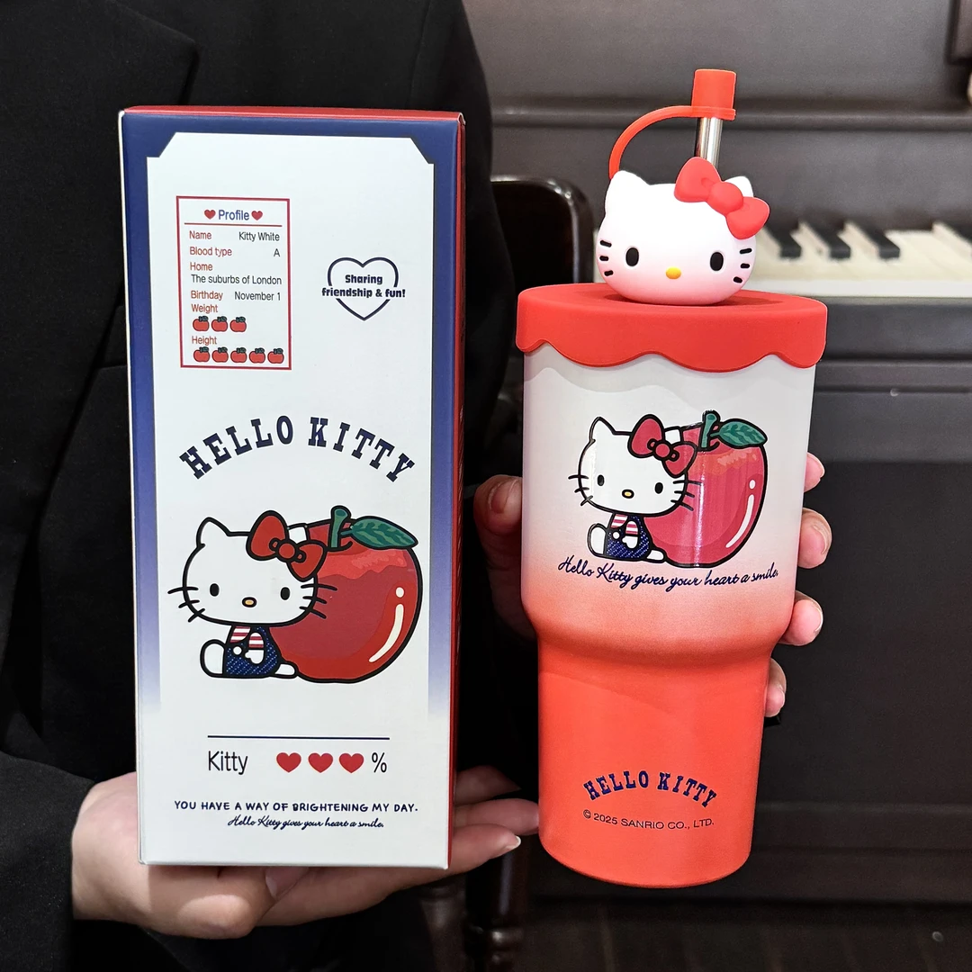 Hellokitty联名水杯可爱高颜值三丽鸥联名吸管杯女生冰霸杯子kt猫