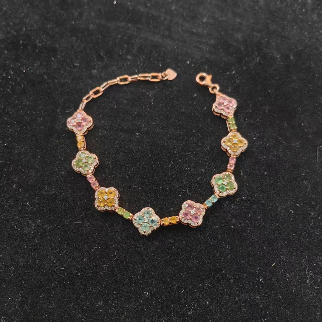 ZY-GDSBXS573-碧玺手链"3mm*32 2.5mm*14"