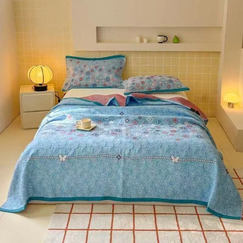 2*2.3纱布毛巾被床盖多功能午睡盖毯床盖亲肤柔软