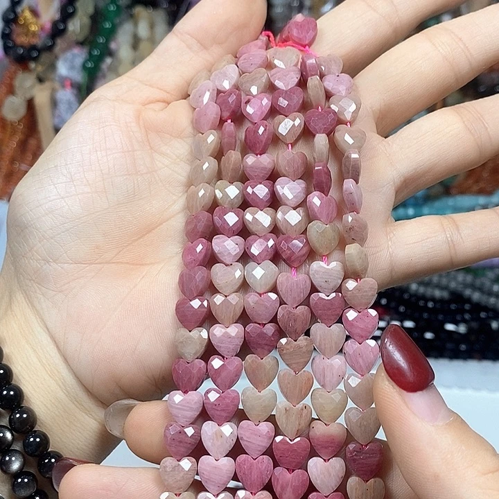 未镶嵌玛瑙/玉髓珠宝半成品天然红木纹切面卡8mm短款