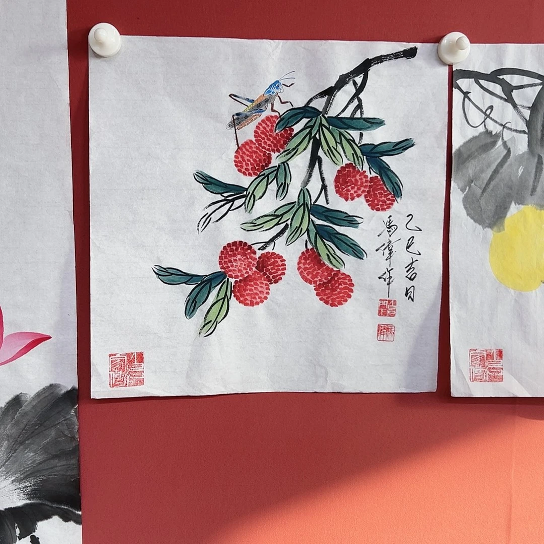 国画冯伟老师亲笔手绘作品慧