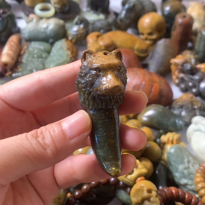 岫岩河磨玉（透闪石质玉）未镶嵌笔搁