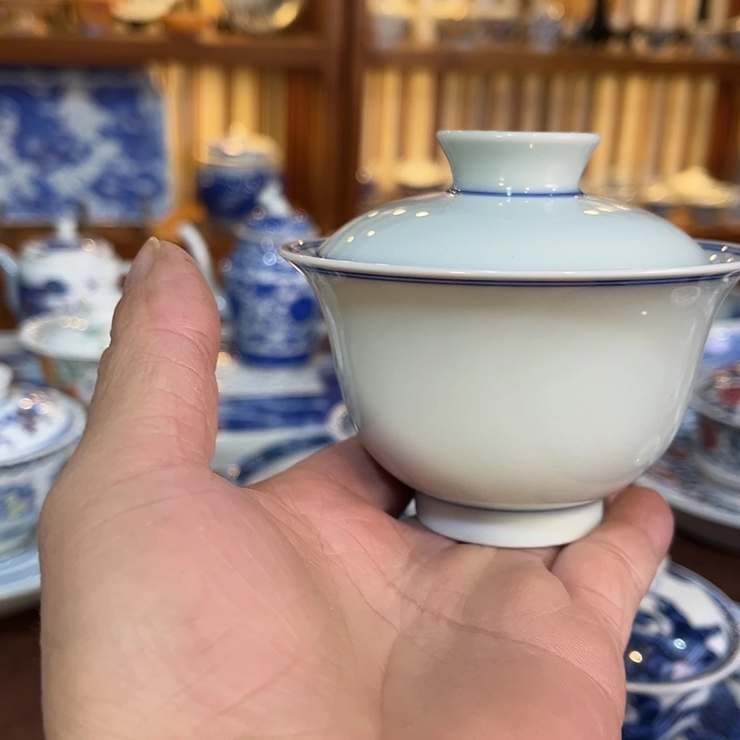 錡镇堂手工手绘绘盖碗