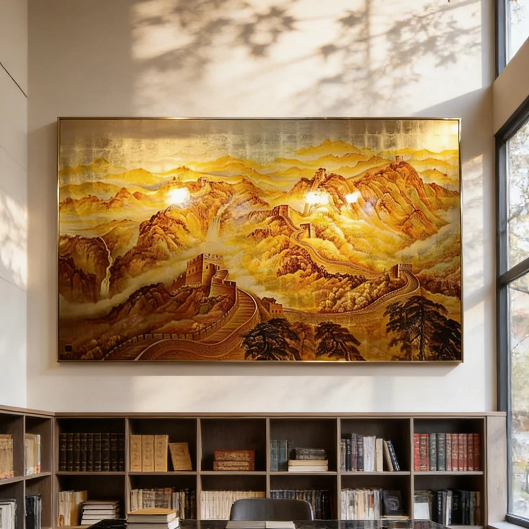 【本尼家】TS498万里长城折屏高210*宽319cm