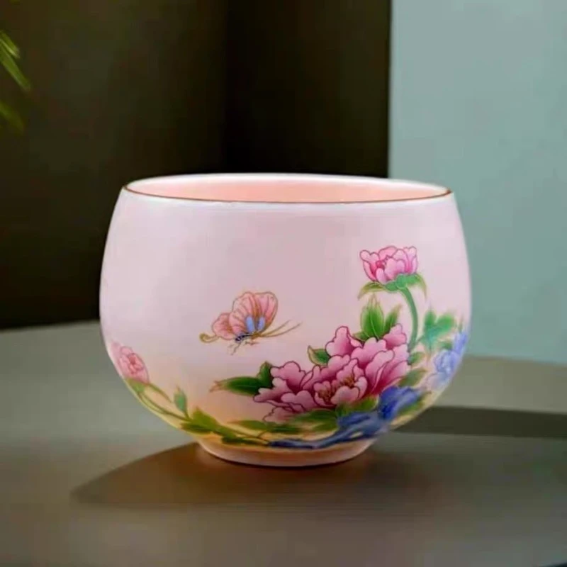 粉色蝶恋花主人杯ZH217