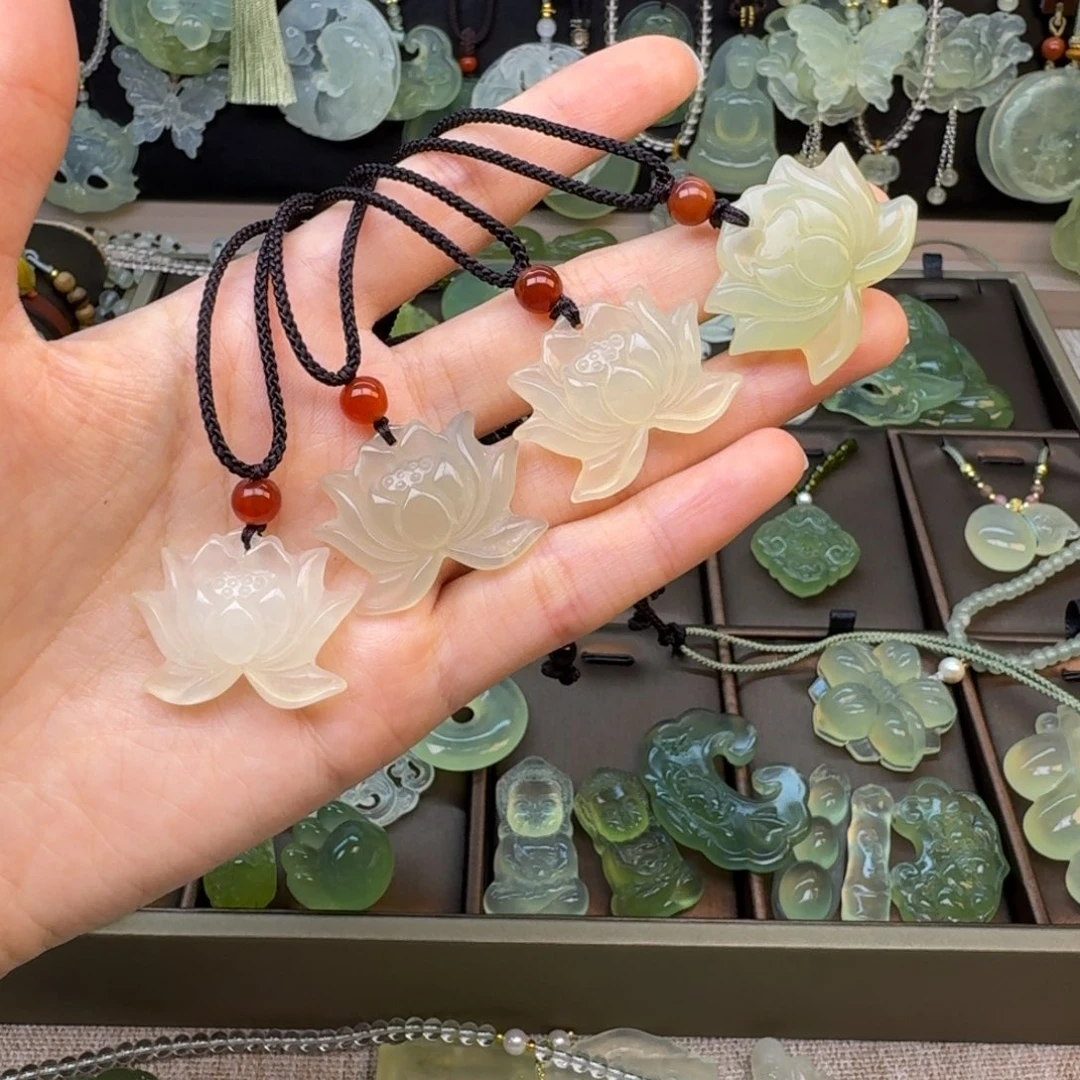 蛇纹石玉合金颈饰