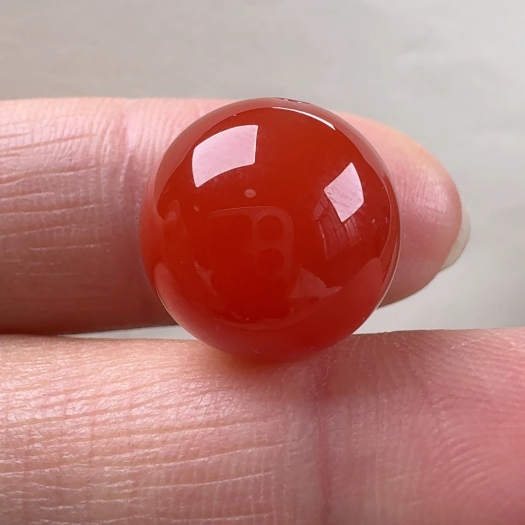 南红玛瑙未镶嵌圆珠14.2