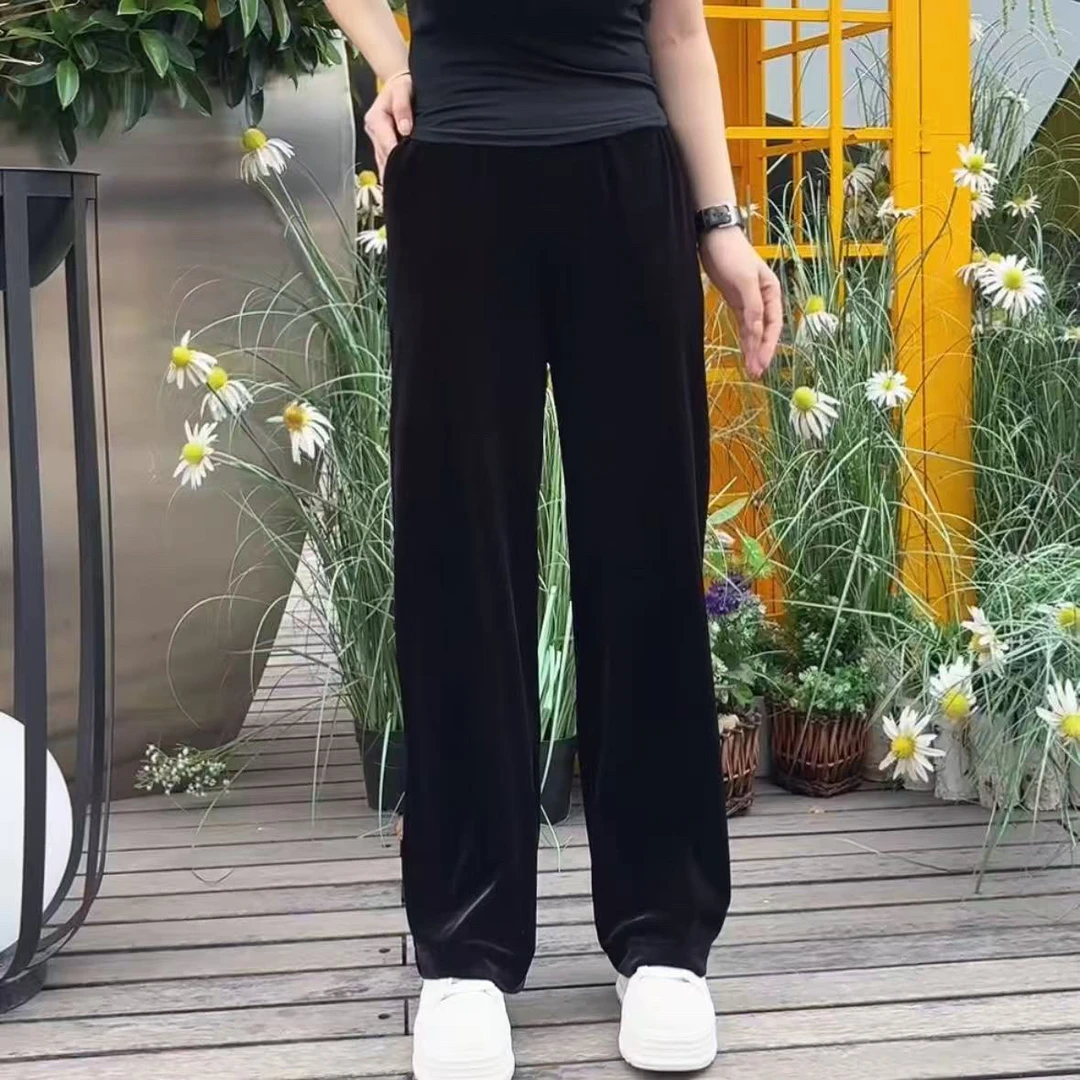 036款洋气丝绒直筒裤（裤长98）