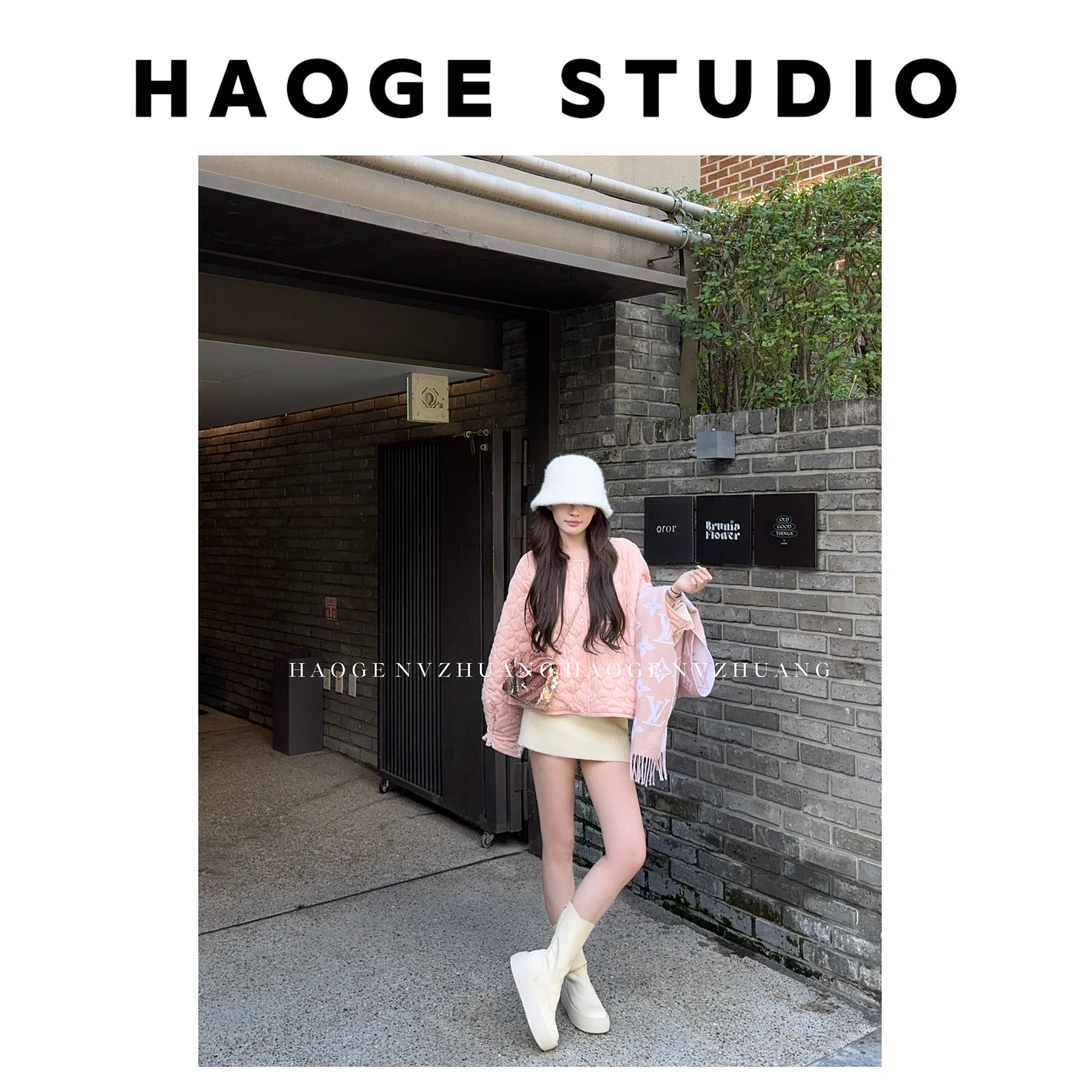 彩色绒冬HGQ5WT3394A外套预小众宽松设计感甜美休闲秋季