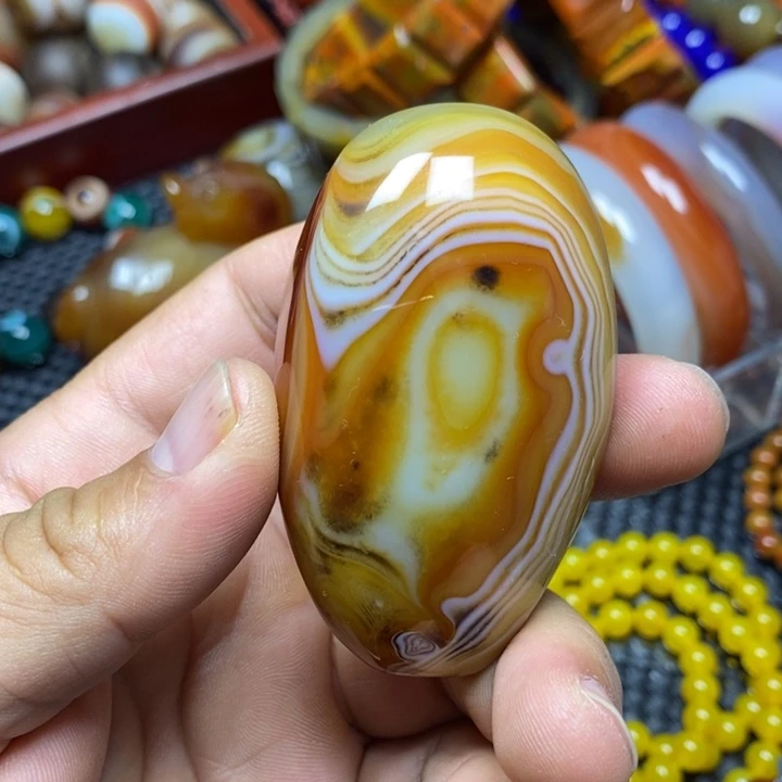 玛瑙/玉髓未镶嵌珠手把石