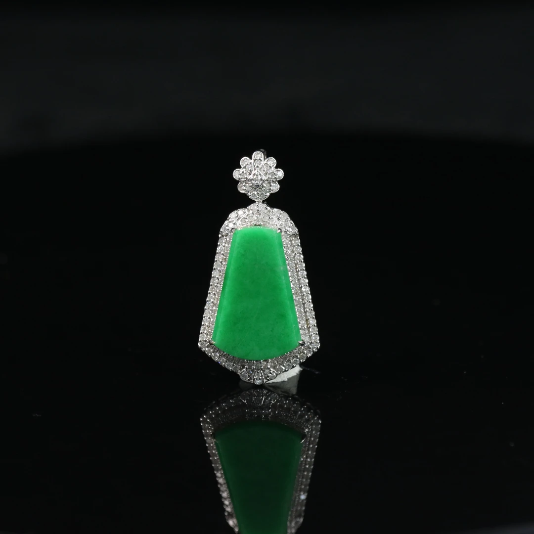 FC61天然缅甸翡翠A货18k吊坠/500263/保利厦门拍卖